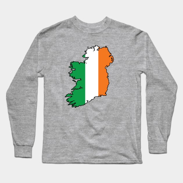 Ireland with flag Long Sleeve T-Shirt by Caleb Smith, illustrator